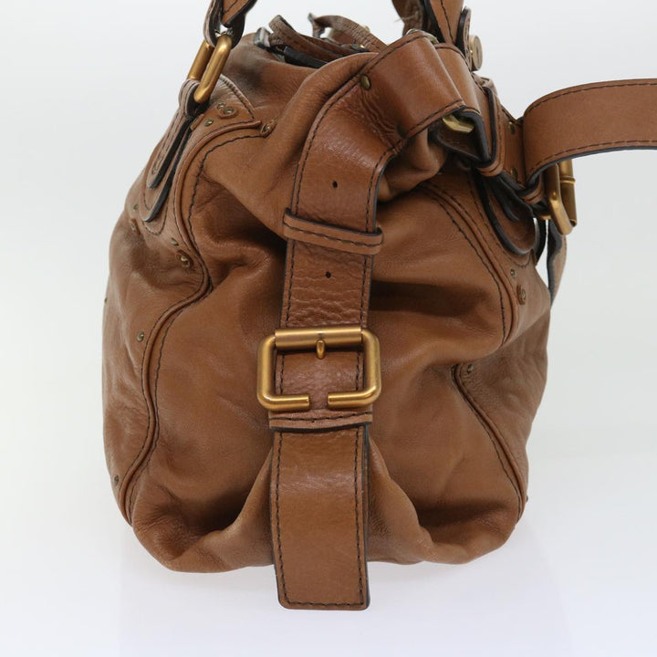 Chloe Paddington Shoulder Bag Leather Brown 04-06-53 50196