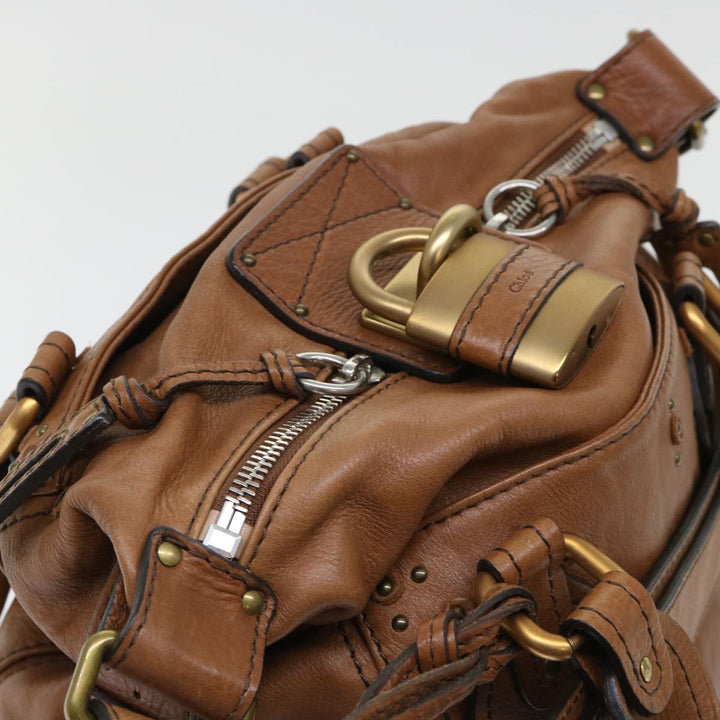 Chloe Paddington Shoulder Bag Leather Brown 04-06-53 50196
