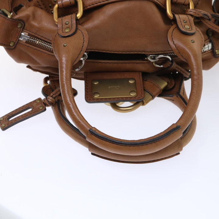 Chloe Paddington Shoulder Bag Leather Brown 04-06-53 50196