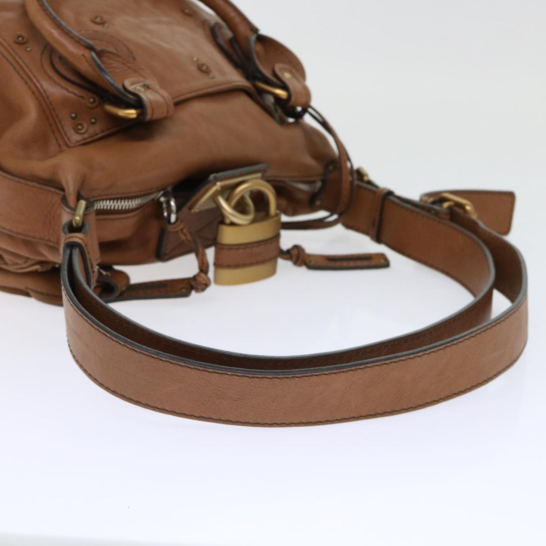 Chloe Paddington Shoulder Bag Leather Brown 04-06-53 50196