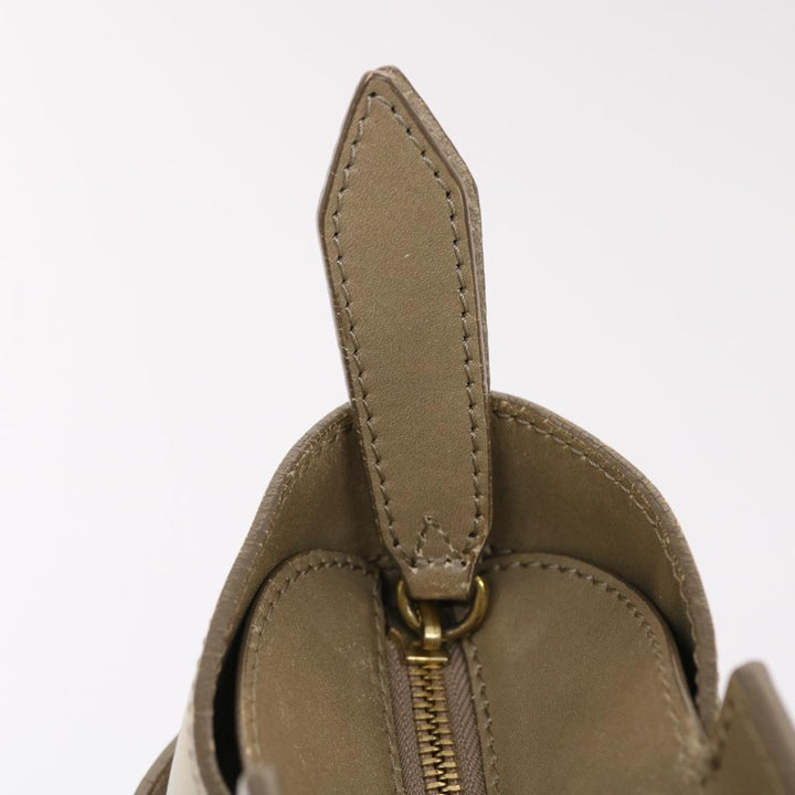Burberry Nova Check Hand Bag Nylon Leather Beige Auth 50273
