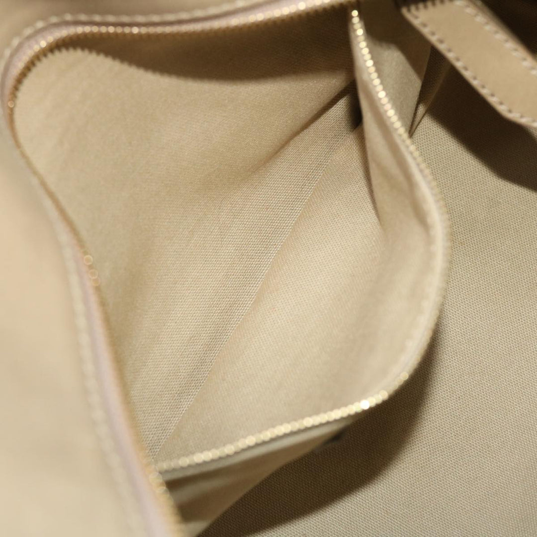 Burberry Nova Check Hand Bag Nylon Leather Beige Auth 50273