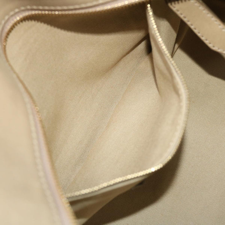 Burberry Nova Check Hand Bag Nylon Leather Beige Auth 50273