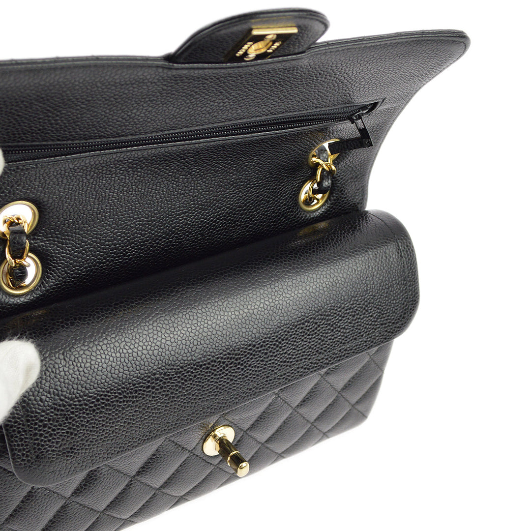 Top Quality Chanel Black Caviar Small Classic Double Flap Shoulder Bag