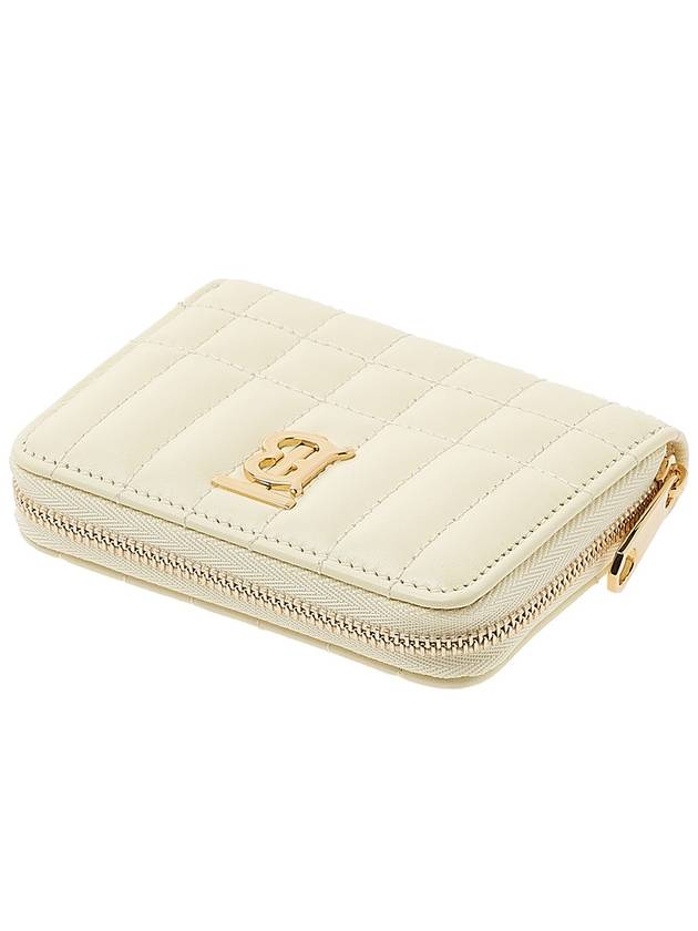 Burberry Quilted Leather Lola Zipper Card Wallet Yellow