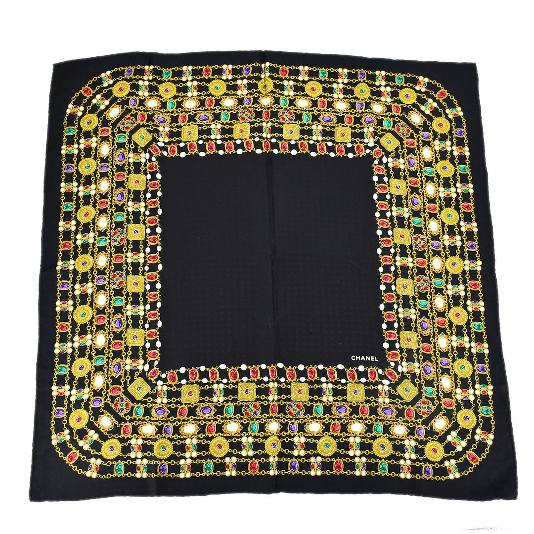 Top Quality Chanel Scarf Black Small New