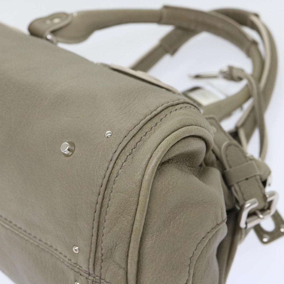 Chloe Paddington Shoulder Bag Leather Gray 01-08-51-5191 50607