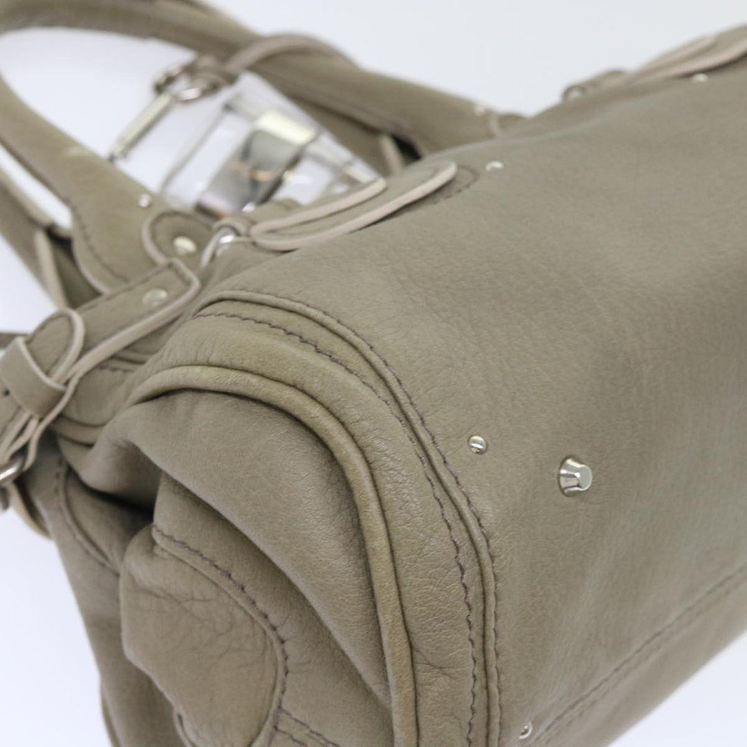 Chloe Paddington Shoulder Bag Leather Gray 01-08-51-5191 50607
