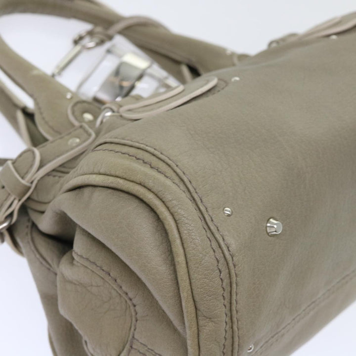 Chloe Paddington Shoulder Bag Leather Gray 01-08-51-5191 50607
