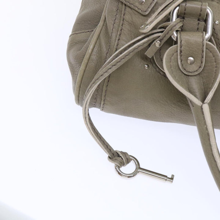 Chloe Paddington Shoulder Bag Leather Gray 01-08-51-5191 50607