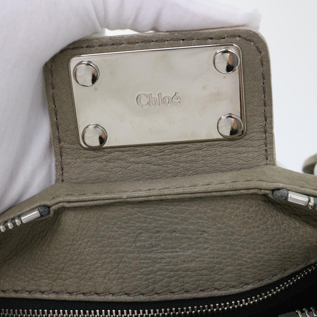 Chloe Paddington Shoulder Bag Leather Gray 01-08-51-5191 50607