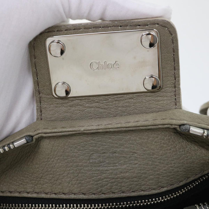 Chloe Paddington Shoulder Bag Leather Gray 01-08-51-5191 50607