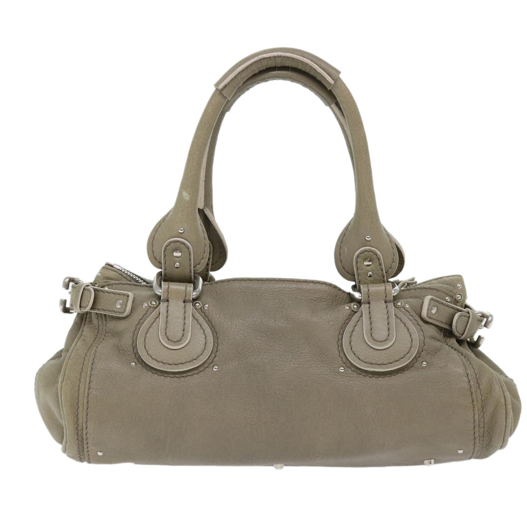 Chloe Paddington Shoulder Bag Leather Gray 01-08-51-5191 50607