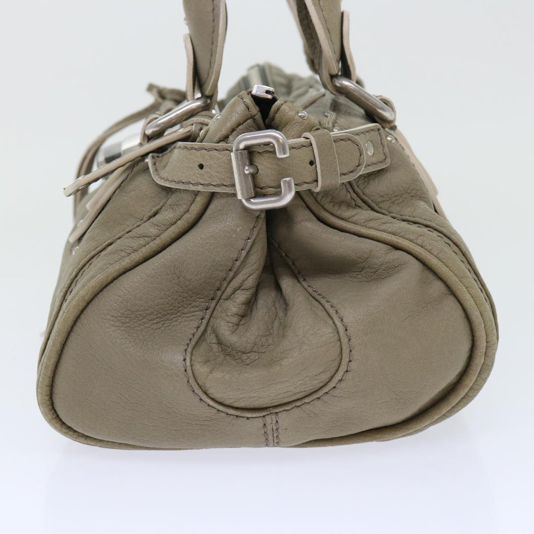 Chloe Paddington Shoulder Bag Leather Gray 01-08-51-5191 50607