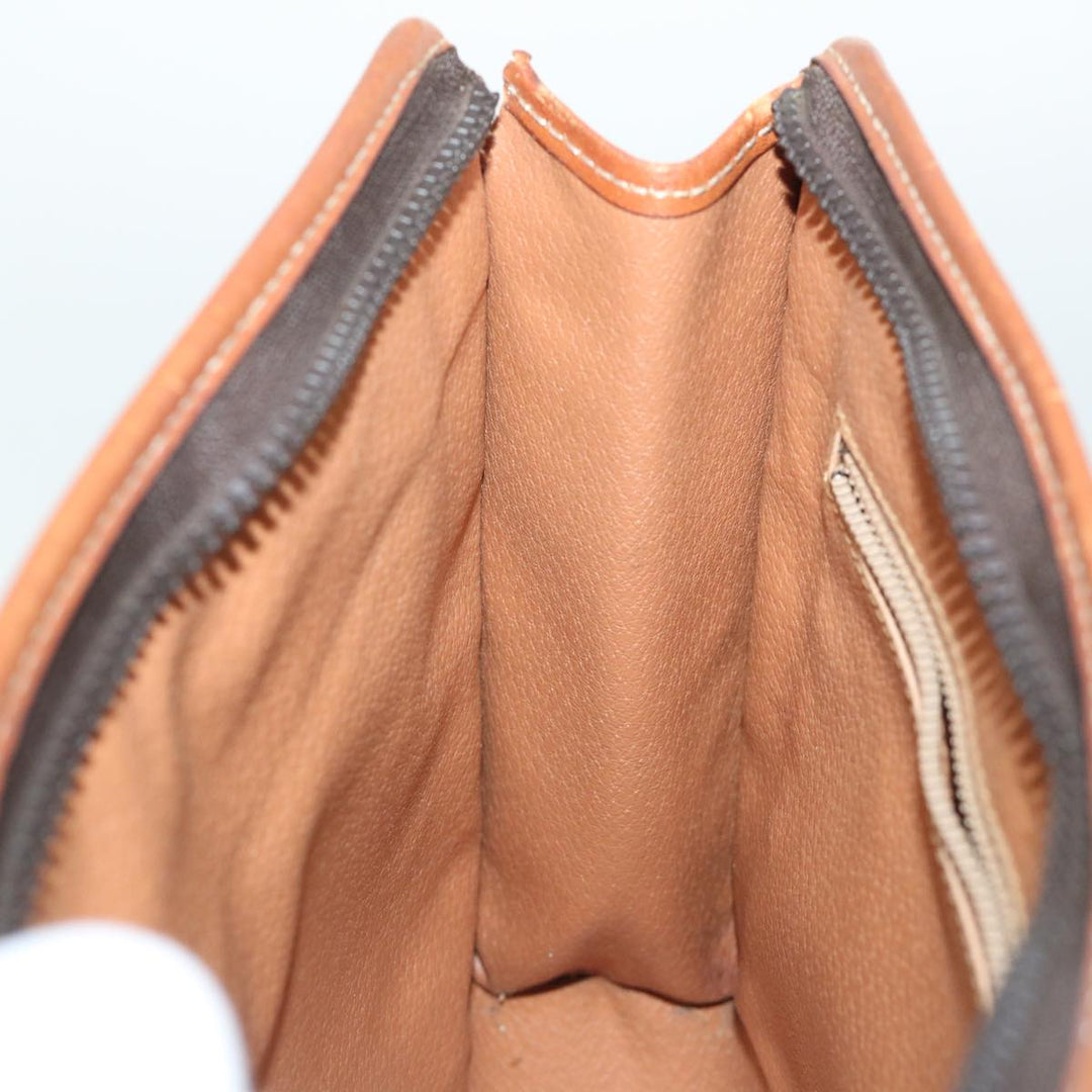 Celine Macadam Canvas Clutch Bag PVC Leather Brown  50615