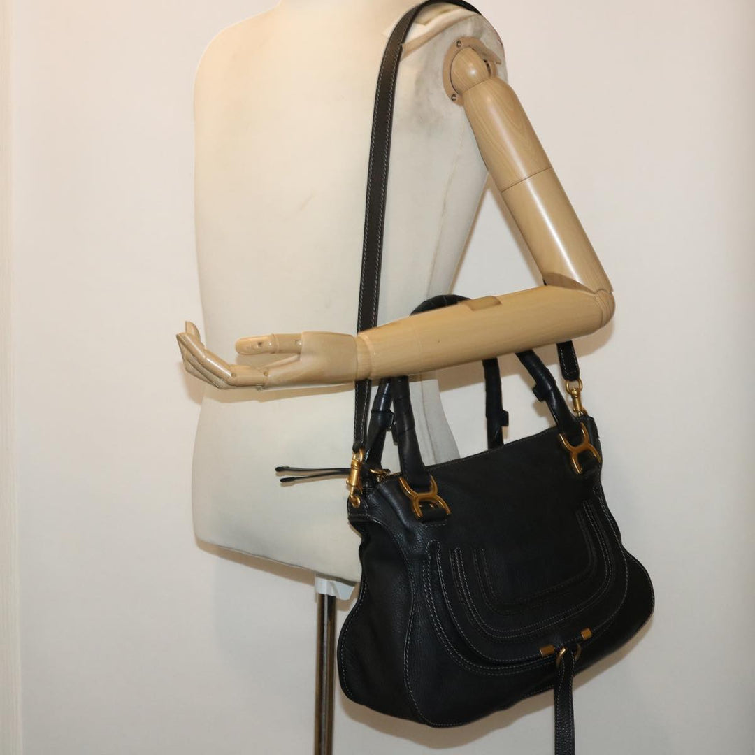 Chloe Mercy Hand Bag Leather 2way Black 04125665-27 50618