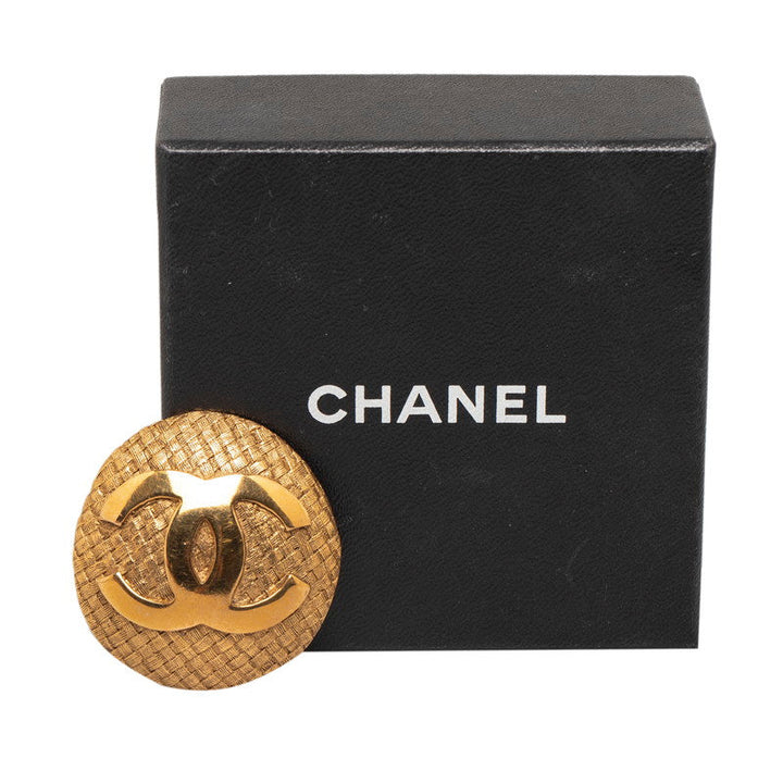 Top Quality Chanel Top Quality Chanel Vintage Brochure  Gold Ladies Paris
