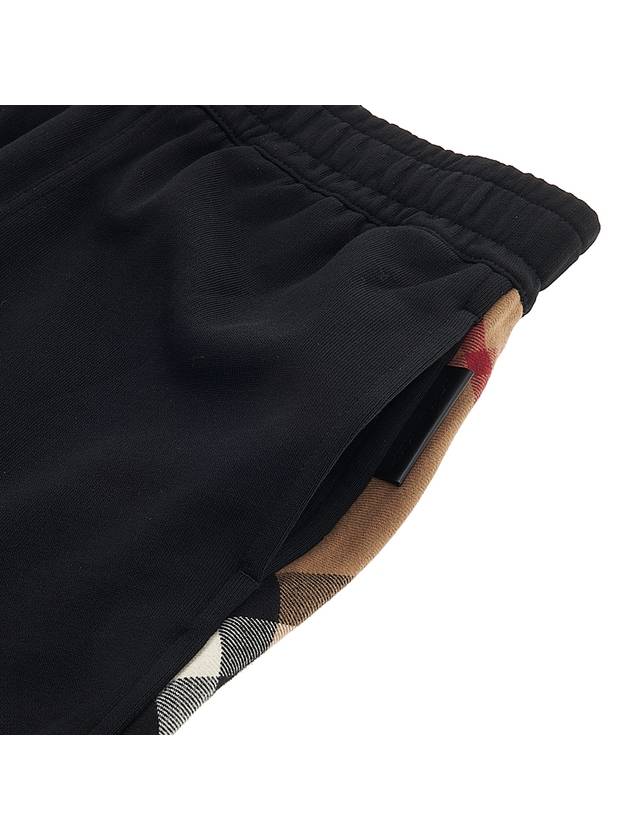 Burberry Check Panel Jogger Track Pants Black