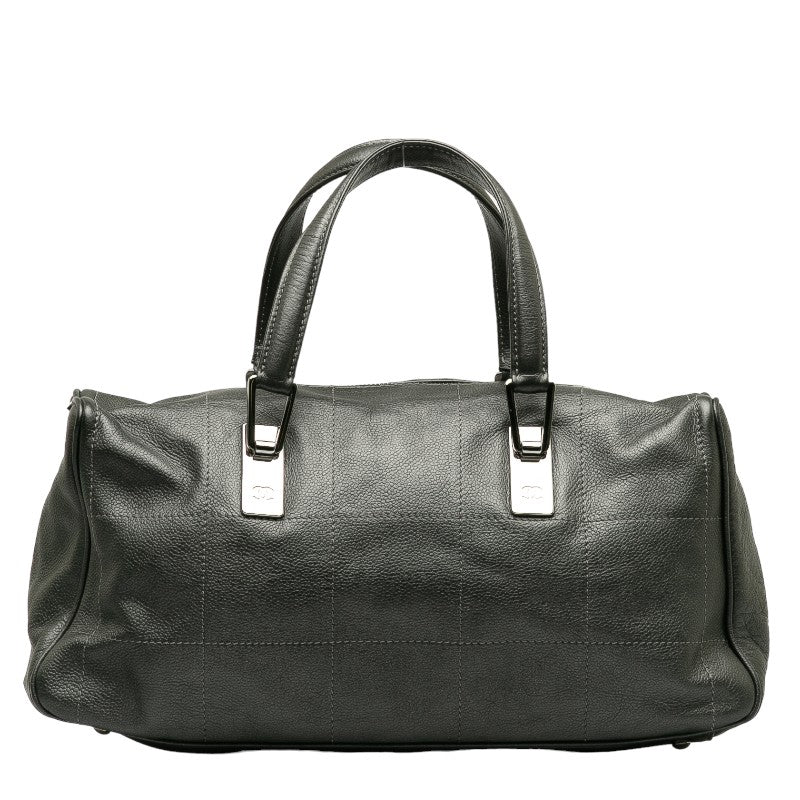 Top Quality Chanel Chocolate Bar Mini Boston Bag Handbag Gray Leather Lady Chanel