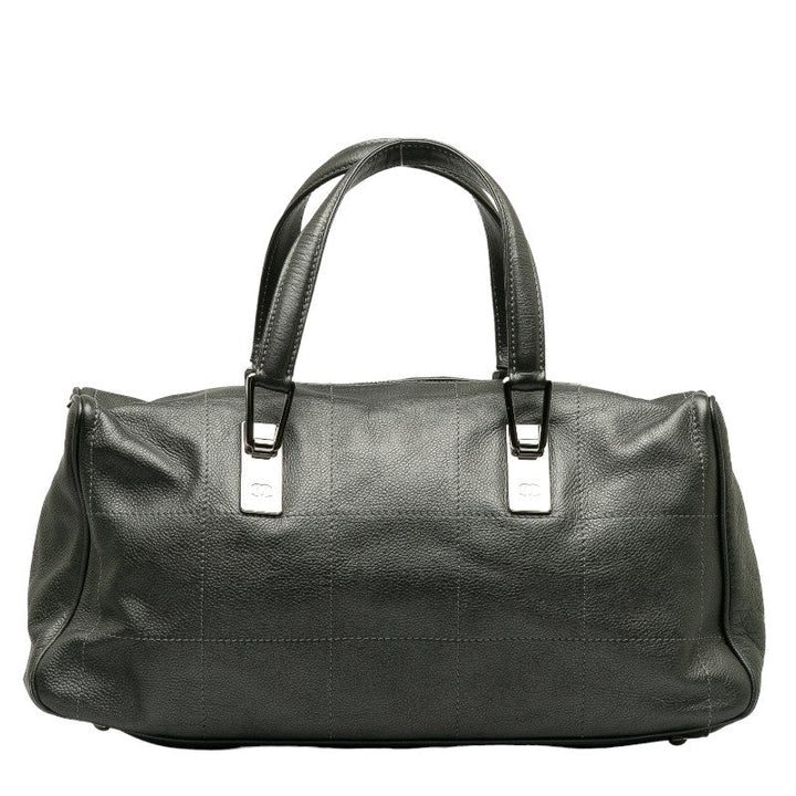 Top Quality Chanel Chocolate Bar Mini Boston Bag Handbag Gray Leather Lady Chanel