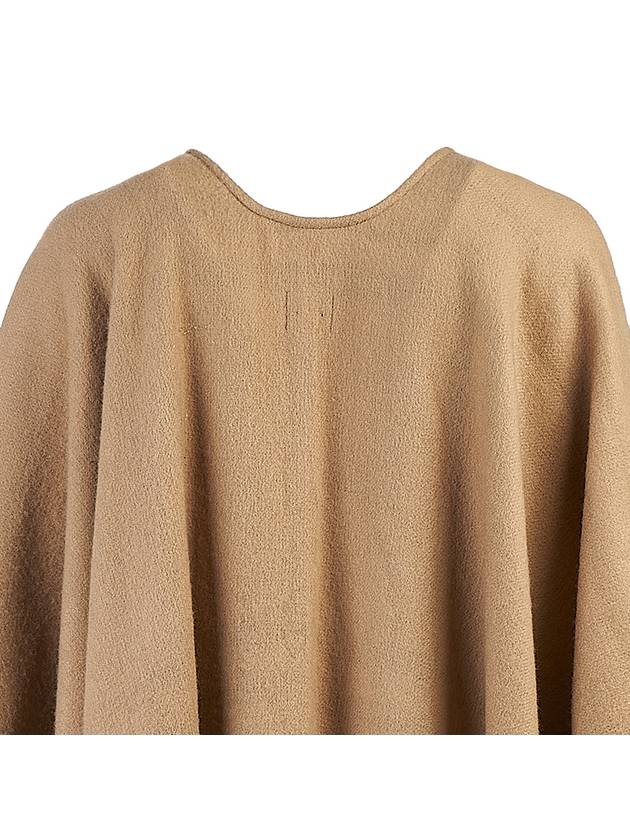 Burberry Reversible Check Wool Cashmere Cape Beige