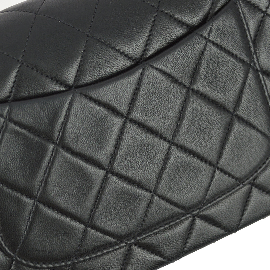 Top Quality Chanel 1991-1994 Black Lambskin Mini Classic Square Flap Bag 17