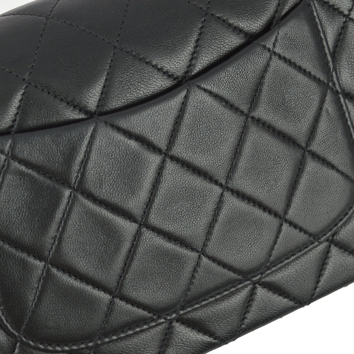 Top Quality Chanel 1991-1994 Black Lambskin Mini Classic Square Flap Bag 17