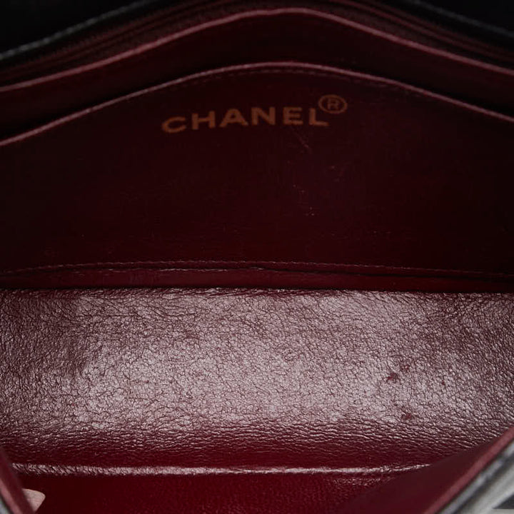 Top Quality Chanel Mini Flap Chain Shoulder Bag in Lambskin Black