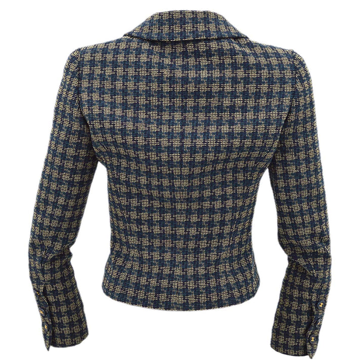Top Quality Chanel Single Breasted Jacket Navy 95A #36