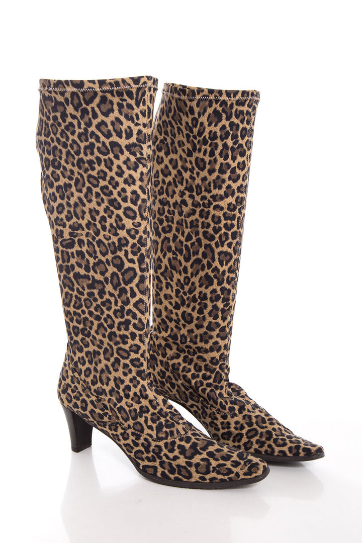 Vaneli Leopard Print Boots SZ 10