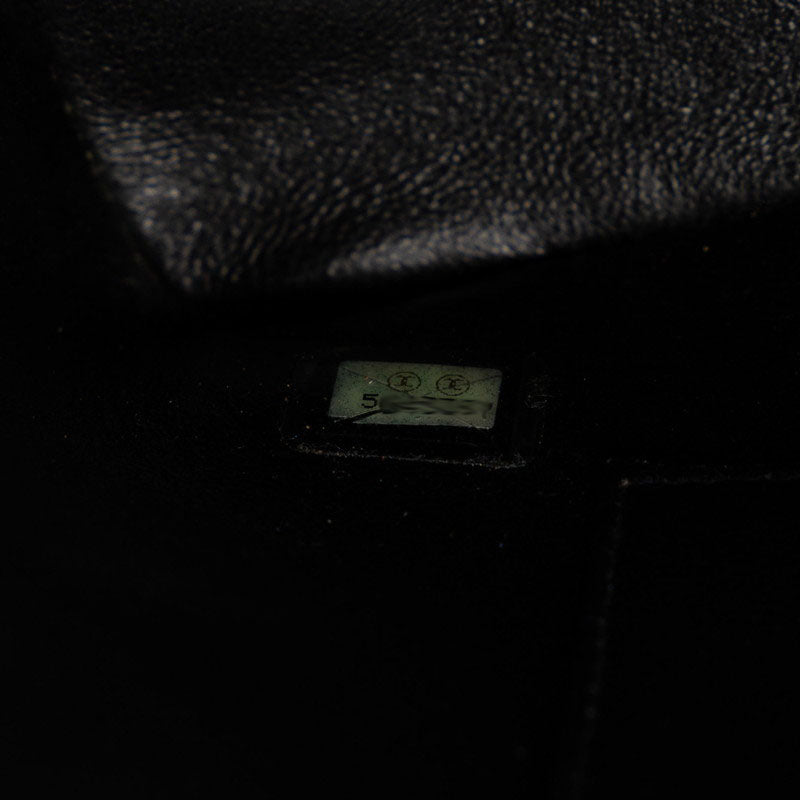 Top Quality Chanel Matrases Medallion   ilver  Tooth Bag Shoulder Bag Black Caviar S Leather  CHANEL