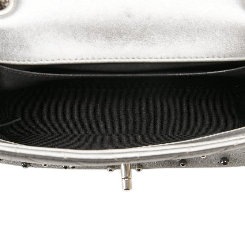 Top Quality Chanel V Stitch Cocomark Chain Shoulder Bag Silver Leather