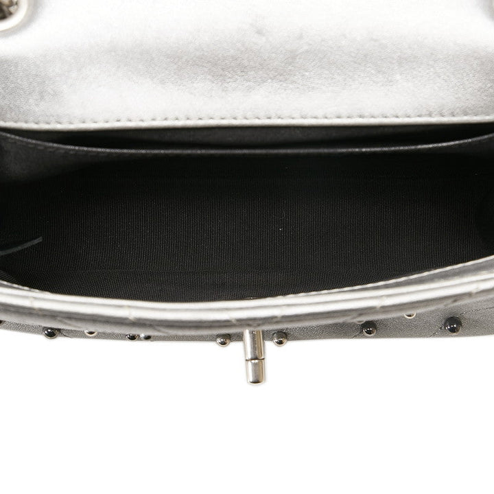 Top Quality Chanel V Stitch Cocomark Chain Shoulder Bag Silver Leather