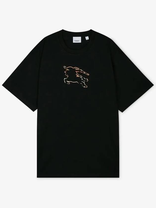 Burberry Equestrian Night Print Short Sleeve T-Shirt Black