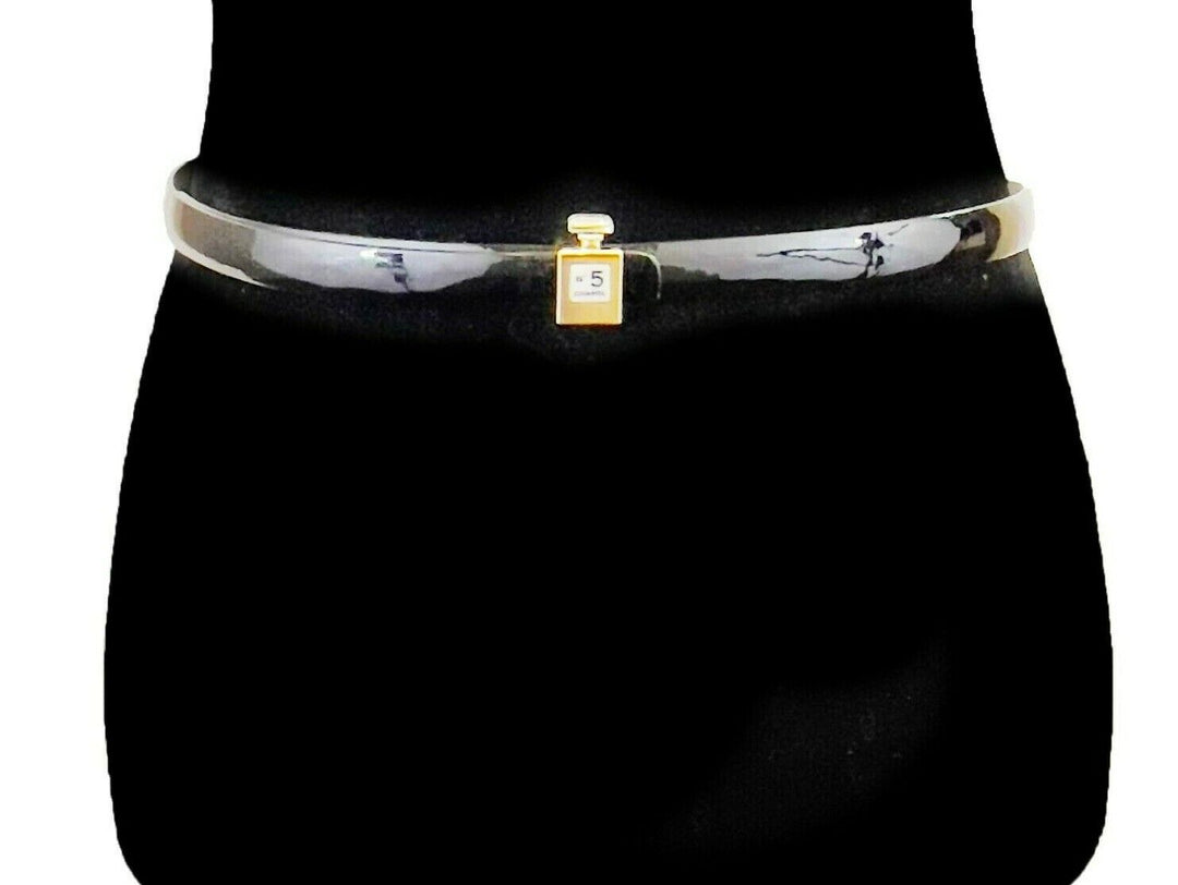 Chanel - B12 A Slim Black Belt - Perfume No.5 Bottle Buckle - 75 / 30