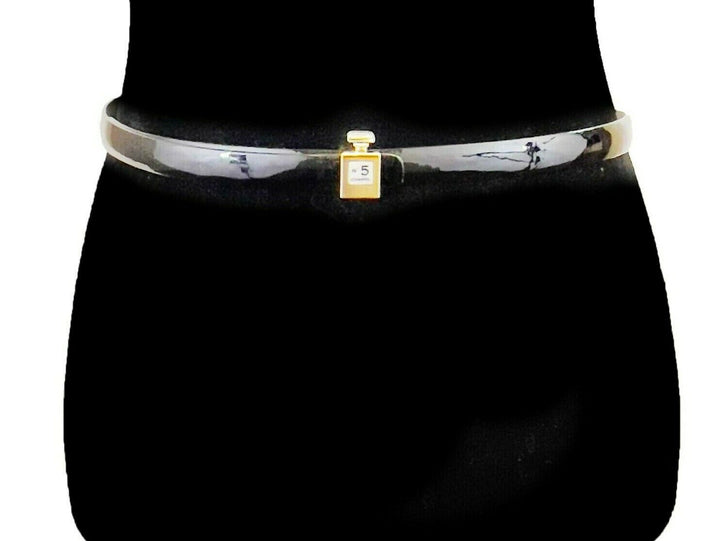 Chanel - B12 A Slim Black Belt - Perfume No.5 Bottle Buckle - 75 / 30