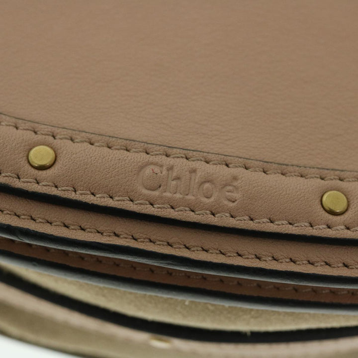 Chloe Small Bracelet Bag Hand Bag Leather 2way Beige 51030