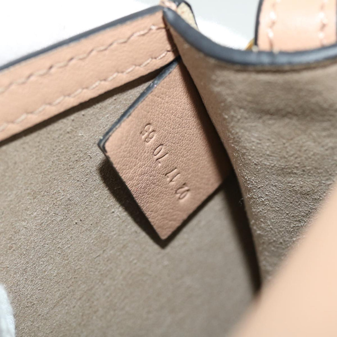 Chloe Small Bracelet Bag Hand Bag Leather 2way Beige 51030