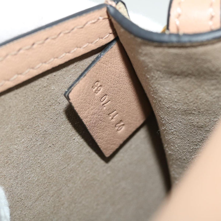 Chloe Small Bracelet Bag Hand Bag Leather 2way Beige 51030