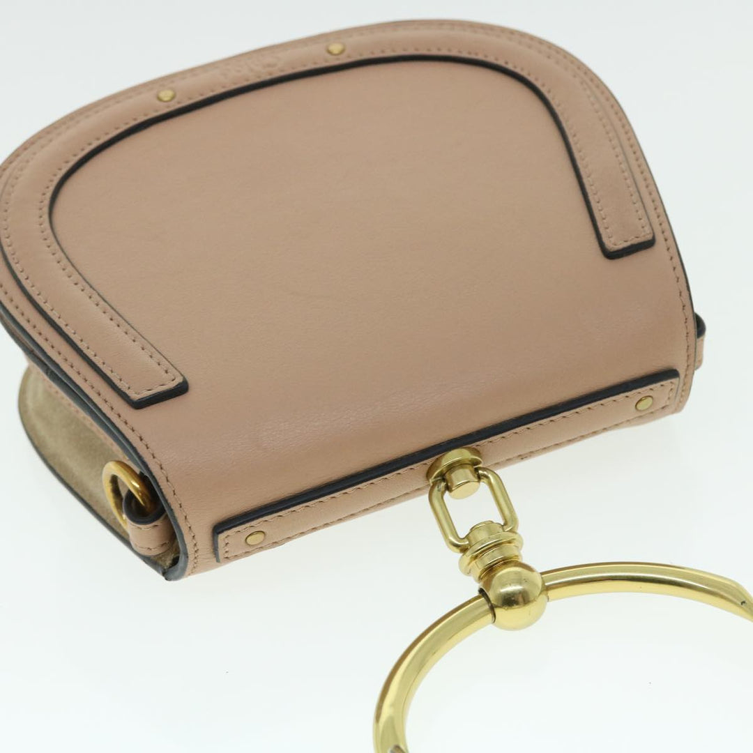 Chloe Small Bracelet Bag Hand Bag Leather 2way Beige 51030