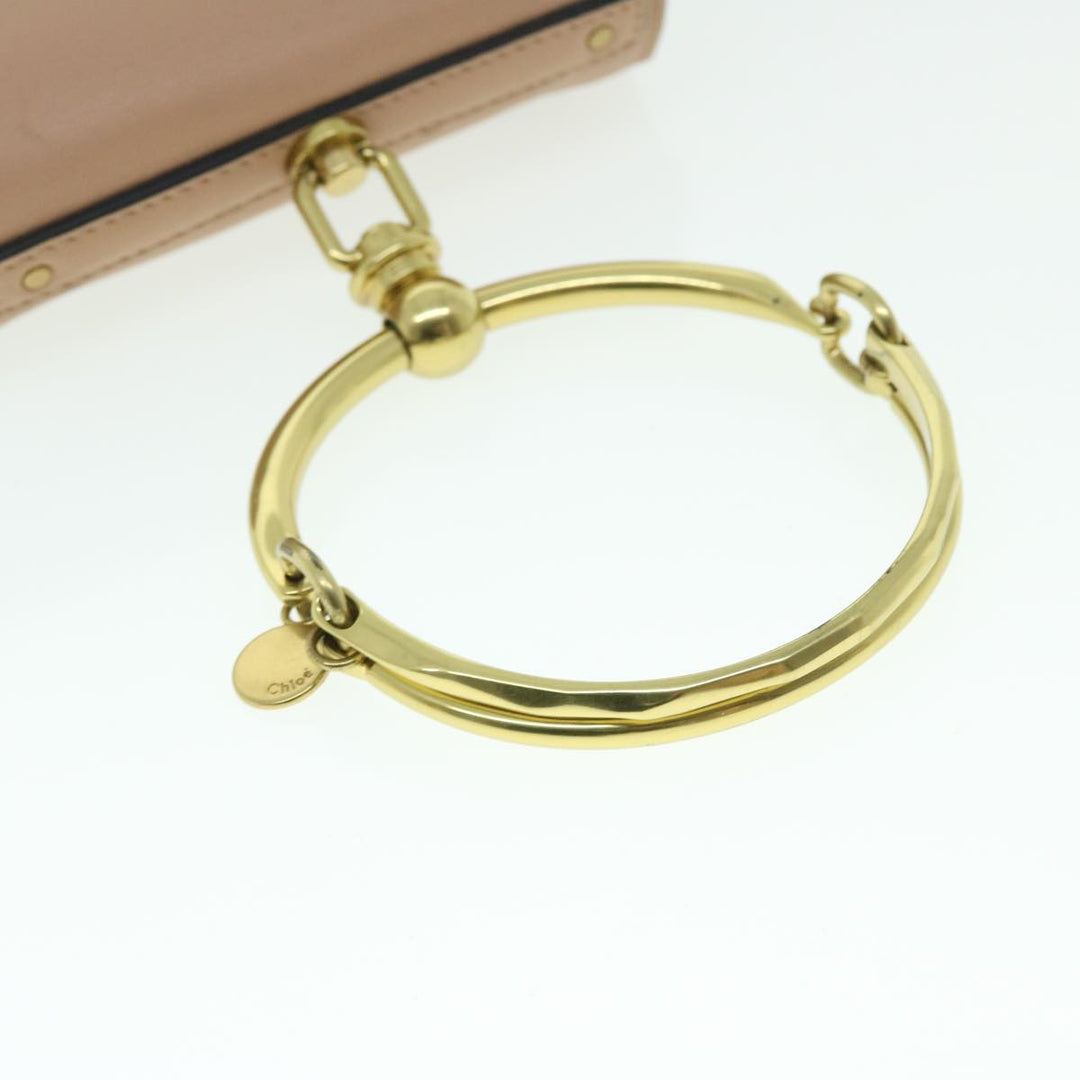 Chloe Small Bracelet Bag Hand Bag Leather 2way Beige 51030