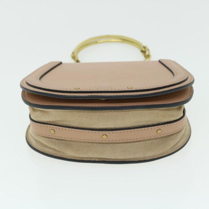 Chloe Small Bracelet Bag Hand Bag Leather 2way Beige 51030