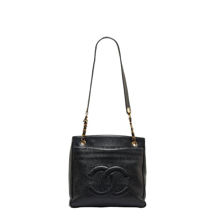 Top Quality Chanel Cocomark Gold  Chain houlder Bag  Bag Black Caviar S  CHANEL
