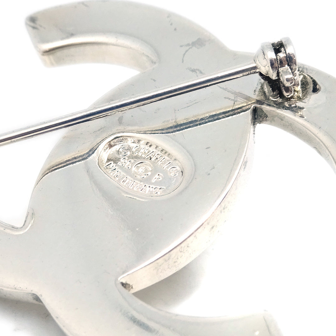 Top Quality Chanel Turnlock Brooch Pin Silver Large 96P