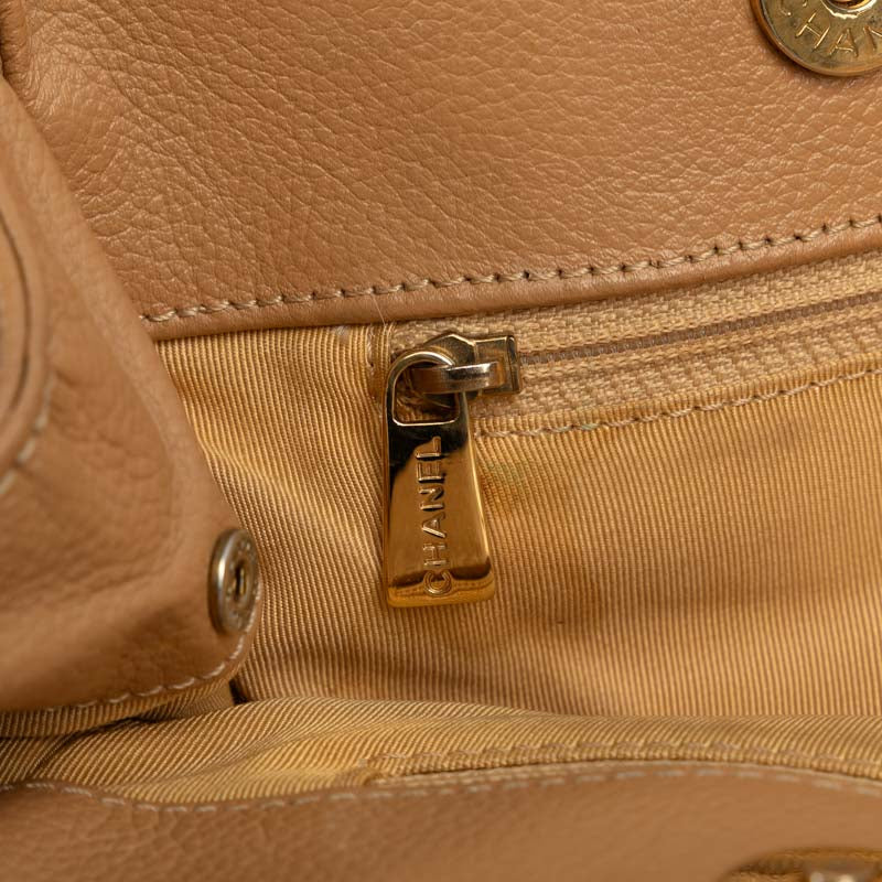 Top Quality Chanel Cocomark Executive Handbags Shoulder Bag 2WAY Beige Caviar