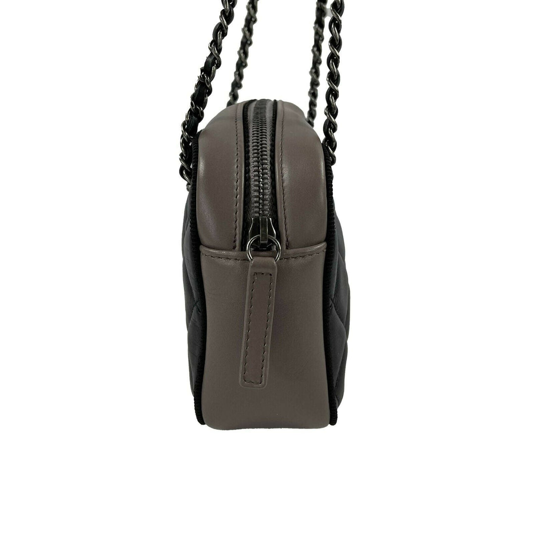 Chanel - 2017 Bicolor Small Black / Taupe Ballerine CC Camera Case Crossbody