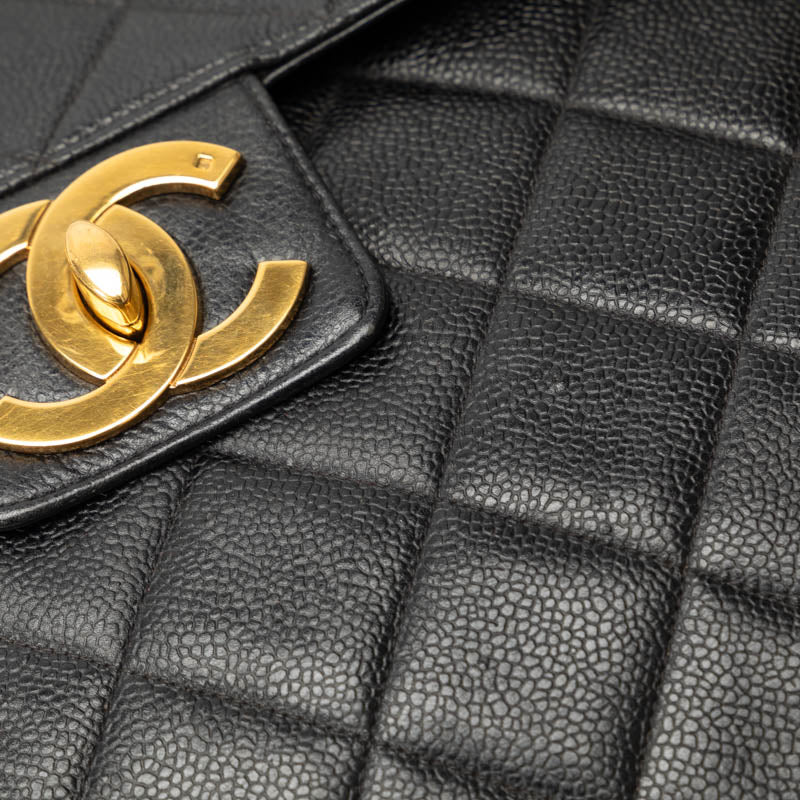 Top Quality Chanel Top Quality Chanel MATRESSE HANDBACK CABIAS SKIN BLACK LADY'S WORKSHOP