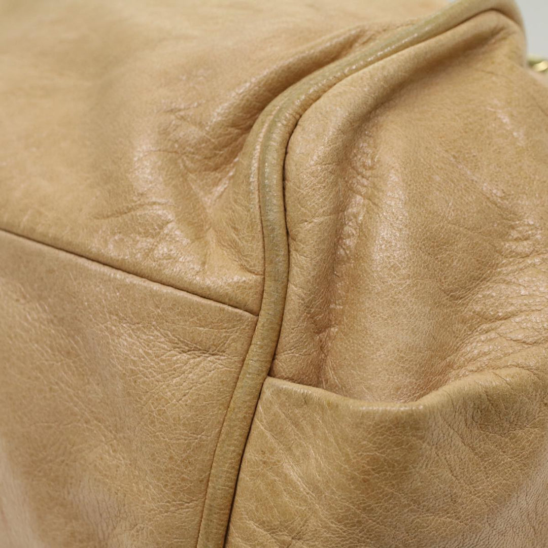 Chloe Etel Hand Bag Leather Beige 51467