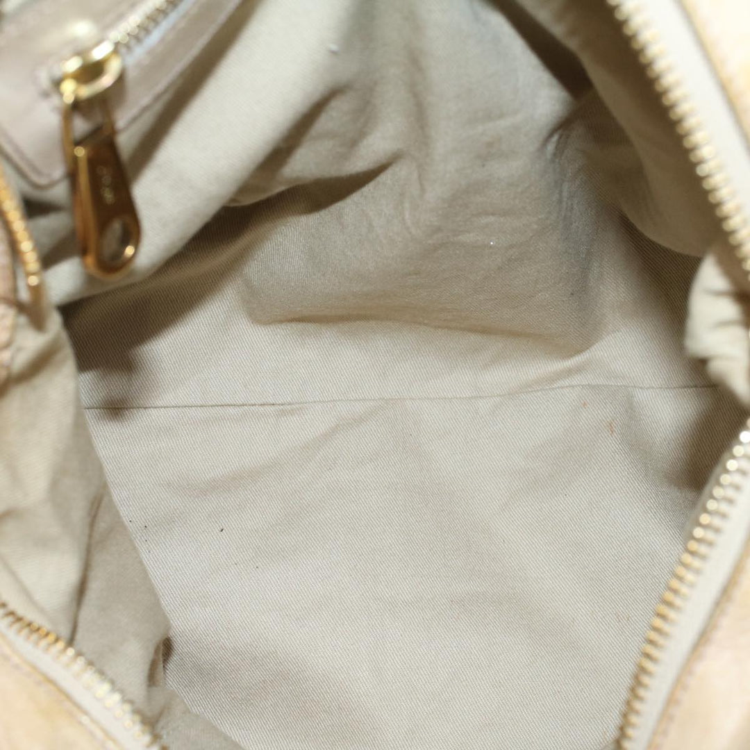 Chloe Etel Hand Bag Leather Beige 51467