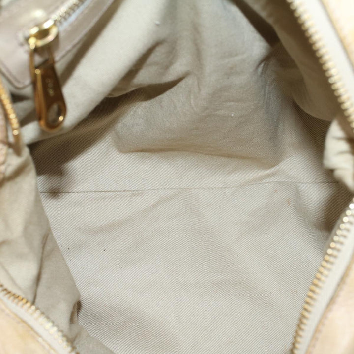 Chloe Etel Hand Bag Leather Beige 51467